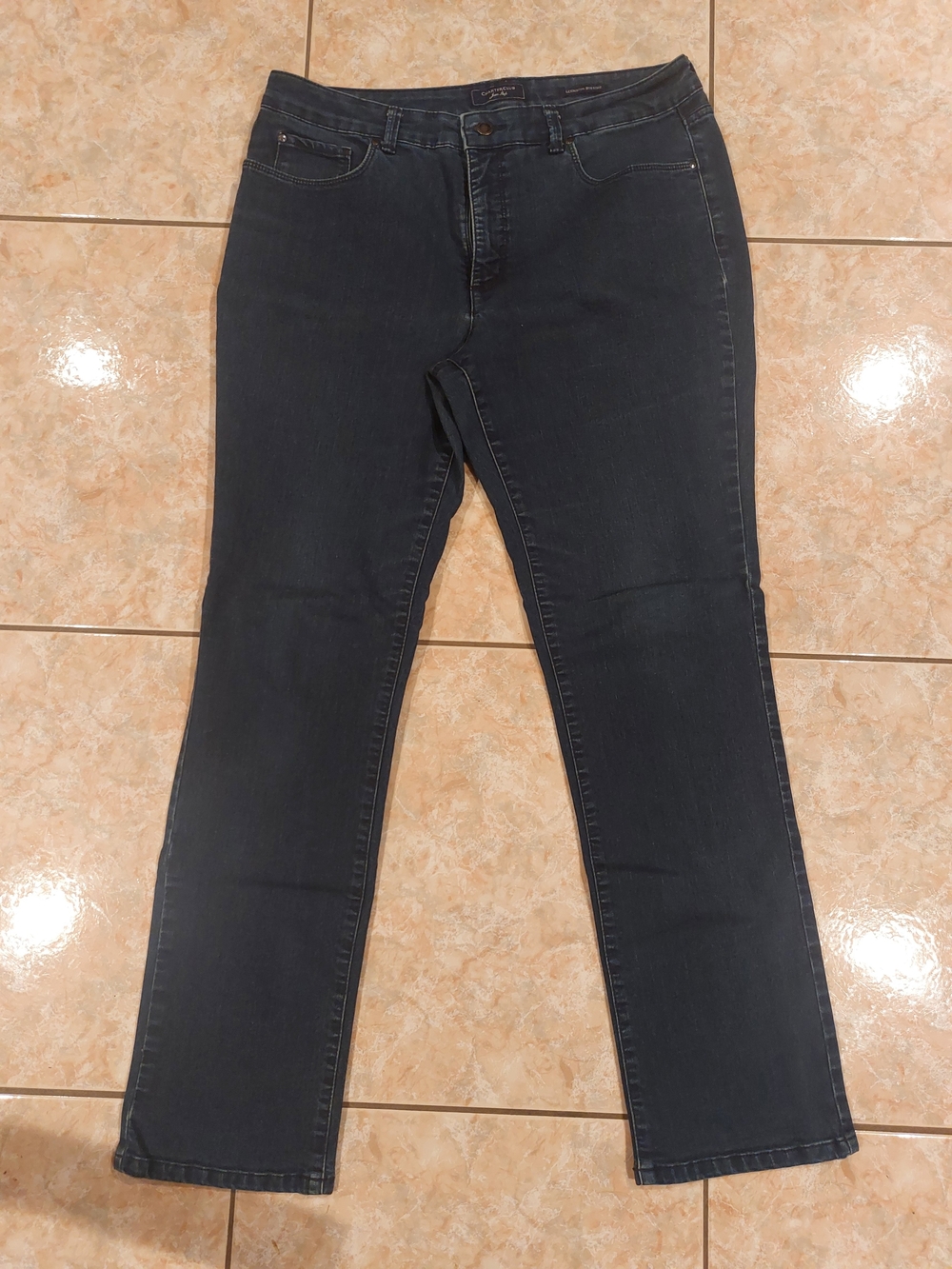 Charter Club Women's Dark Blue Straight-Leg Jeans